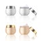 Cosmetic cream container. Plastic products packaging for beauty skin care gel or face. Vector 3D realistic moisturizing