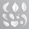 Cosmetic Cream Smears Realistic Icon Set