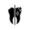 Cosmetic dentistry black glyph icon
