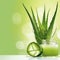 Cosmetic elegance Aloe leaves and juice for effective advertisement