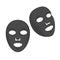Cosmetic Facial Black Sheet Mask Set. Vector