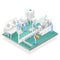 cosmetic factory process lasyout isometric