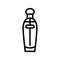 cosmetic fragrance bottle perfume line icon vector illustration