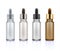 Cosmetic glass bottles with dropper.