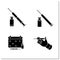 Cosmetic injection glyph icons set