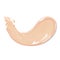 Cosmetic liquid foundation cream smudge smear strokes. Make up smear isolated on white background.