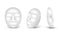 Cosmetic mask. White woman realistic mask of face vector beauty salon symbols