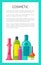 Cosmetic Medical Means in Bottles and Tubes Poster