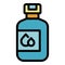 Cosmetic mouthwash icon color outline vector