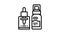 cosmetic oil for facial skin line icon animation