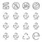 Cosmetic packaging symbol icon set vector illustration. Contains such icon as recycling, ferrum, period, plastic, After opening, l