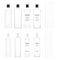 Cosmetic Plastic Bottles Beauty Product Set. Bottle For Gel, Shampoo, Lotion, Cream. White Clear Package