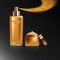 Cosmetic product gold cream or liquid.