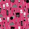 Cosmetic seamless pattern, makeup accessories background.