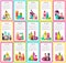 Cosmetic Skin Care Makeup Perfume Colorful Banners