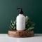 Cosmetic soap bottle mockup, perfect for white minimalistic design