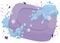 Cosmetic Soap, Water Splashes and Lavender Scent and Flowers, Vector Illustration