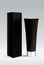 Cosmetic tube in black color for cream or gel