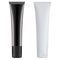 Cosmetic tube. Eye cream package 3d mockup, grey