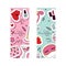 Cosmetic vector beauty make up cosmetology lipstick sticker for beautiful woman makeup perfume backdrop illustration