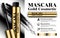 Cosmetics Advertising Banner Billboard Poster Catalog. Luxury mascara ads gold package with eyelash applicator brush
