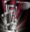 Cosmetics beauty series, ads of premium mascara on a dark background. Template for design posters, placard, logo