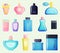 Cosmetics blank package box icon vector container design and parfume