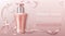 Cosmetics bottle mockup spa natural beauty product