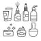 Cosmetics containers, skincare cream and lotion jar or bottle, nasal spray