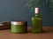Cosmetics green. Natural cosmetics. Skincare. Mock-up. Copy space