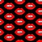 Cosmetics and makeup lips seamless pattern. beautiful lips of woman with red lipstick and gloss. Sexy  lip backgrounds.