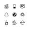 Cosmetics packaging symbols set