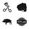 Cosmetology, protection, nature and other web icon in black style., sign, discount, advertising, icons in set collection