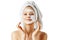 Cosmetology, skin care, face treatment, spa and natural beauty concept. Woman with facial mask
