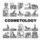 Cosmetology Treatment Procedure Icons Set Vector