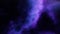 Cosmic background with a blue purple nebula and stars