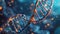 Cosmic DNA Helix Nebula AI Generative
