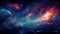 A cosmic dreamscape with swirling galaxies, shooting stars, and colorful nebulas in a technicolor universe sky by AI generated