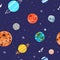 Cosmic fabric for kids. Solar system planets