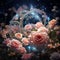 A_cosmic_garden_with_roses_arranged with ring