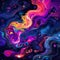 Cosmic Kaleidoscope: A Vibrant Psychedelic Abstract Galaxy