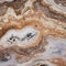 Cosmic Landscape: Swirling Brown Marble With Fluid Formation