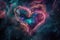 Cosmic Love Unfolds As A Heartshaped Nebula Glimmers Amidst The Galaxies
