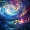Cosmic Meander: Mesmerizing nebula-inspired patterns swirling through ancient galaxies