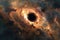 Cosmic mystery : the depths of a black hole in space, an enigmatic gravitational singularity shaping the fabric of the