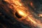 Cosmic mystery : the depths of a black hole in space, an enigmatic gravitational singularity shaping the fabric of the