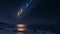 Cosmic Oasis: Starlit Ocean and Milky Way for Wallpaper or Zoom Background