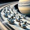 Cosmic Penguins: Saturn\\\'s Icy Playground