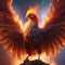 A cosmic phoenix with fiery plumage, reborn from the ashes of a collapsing star1