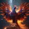 A cosmic phoenix with fiery plumage, reborn from the ashes of a collapsing star3